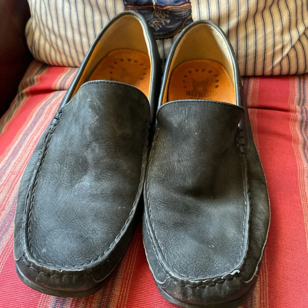 MEPHISTO BADUARD COOL-AIR Slip On Leather Loafer in Black Size 9‎ $300